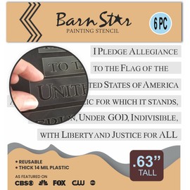 Pledge of Allegiance Stencil Kit, Reusable, Paint Your Own Wood Sign, Great for Wood Flags