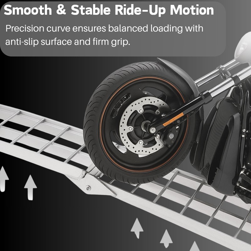 VENDAV Aluminum Motorcycle Ramp, 7.5 ft Folding Dirt Bike Ramp
