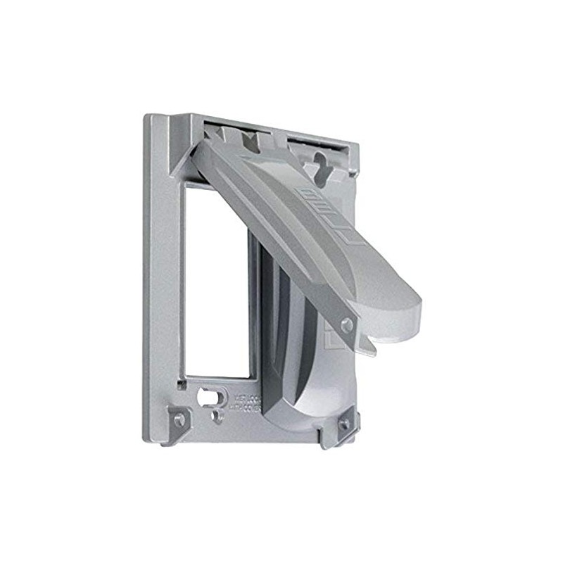 Hubbell-Bell MX2050S Two Gang Two Device Flat Metal Weatherproof Receptacle