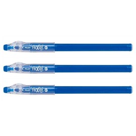 PILOT Frixion Ball Sticks 07 Pack of 3 Rollerball Pens Blue