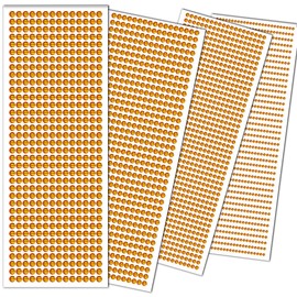3090PCS Rhinestone Stickers, Self-Adhesive Gold Face Gems Pearls - 3/4/5/6mm Hair Gems - Bling Face Jewels for Makeup, Eyes, Hair, Nails, Body, Craft, DIY, Home Decor - 4 Sizes