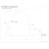 Kingston Brass K114C6 Restoration 14" Shower Arm with Round Flange,
