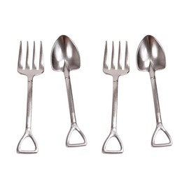 Set 4 Gardeners Cutlery Shovel And Fork 2+2