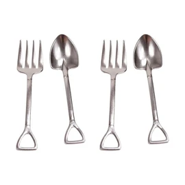 Set 4 Gardeners Cutlery Shovel And Fork 2+2