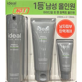 Ideal for Men Perfect All-in-One Set 330ml (150ml x 2 pieces + 30ml) / 아이디얼포맨 퍼펙트 올인원 세트 330ml (150ml x 2개입 + 30ml)