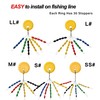 360pcs Rubber Fishing Bobber Stopper 12 Set 30-in-6 Float Stops