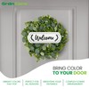 Artificial Eucalyptus Leaf Welcome Wreath for Front Door - Faux