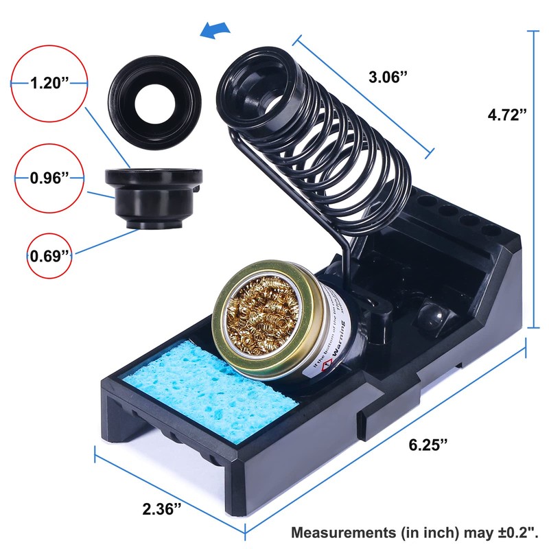 YIHUA X-4 Premium Soldering Iron Holder with Brass Wool, Cleaning