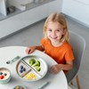 Bakpoco Stainless Steel Suction Plates with Lids for Toddlers &