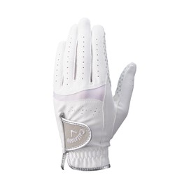 Callaway HYPER GRIP DUAL WMS WHT 19 25 Gloves, 7.5 inches (19 cm), For Both Hands, White, Women's