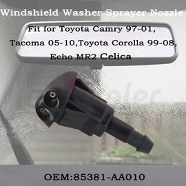Amavoler Windshield Washer Nozzle Kit Aftermarket Accessory Fit for Toyota Camry 97-01, Tacoma 05-10,Toyota Corolla 99-08,Echo MR2 Celica...OEM#: 85381-AA010.