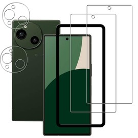HUAKE Made in Japan Glass Material Compatible with Aquos R10 Glass Film Camera Film Tempered Glass Hardness 9H LCD Protection Film Lens Cover [(2 pieces) + (2 pieces) + Guide Frame]