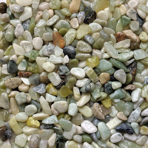 Midwest Hearth Natural Decorative Polished Jade Pebbles 3/8" Gravel Size (2-lb Bag)