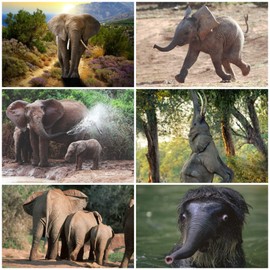 Animal Postcard Set 'ELEPHANTS' (Set of 6 cards) – Ideal for school, Collectors and Postcrossing