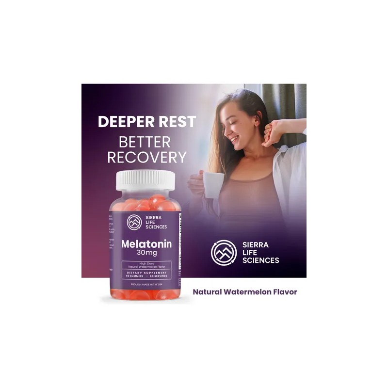 Sierra Life Ciencias Gomitas 30mg Melatonina Alta Dosis 30u