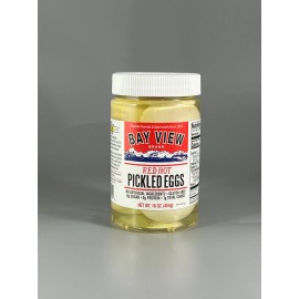 Bay View Packing Gourmet Original Salt N' Vinegar or Red Hot Pickled Eggs - Bar Food - Snacking - 4 Pack, 2 Pack