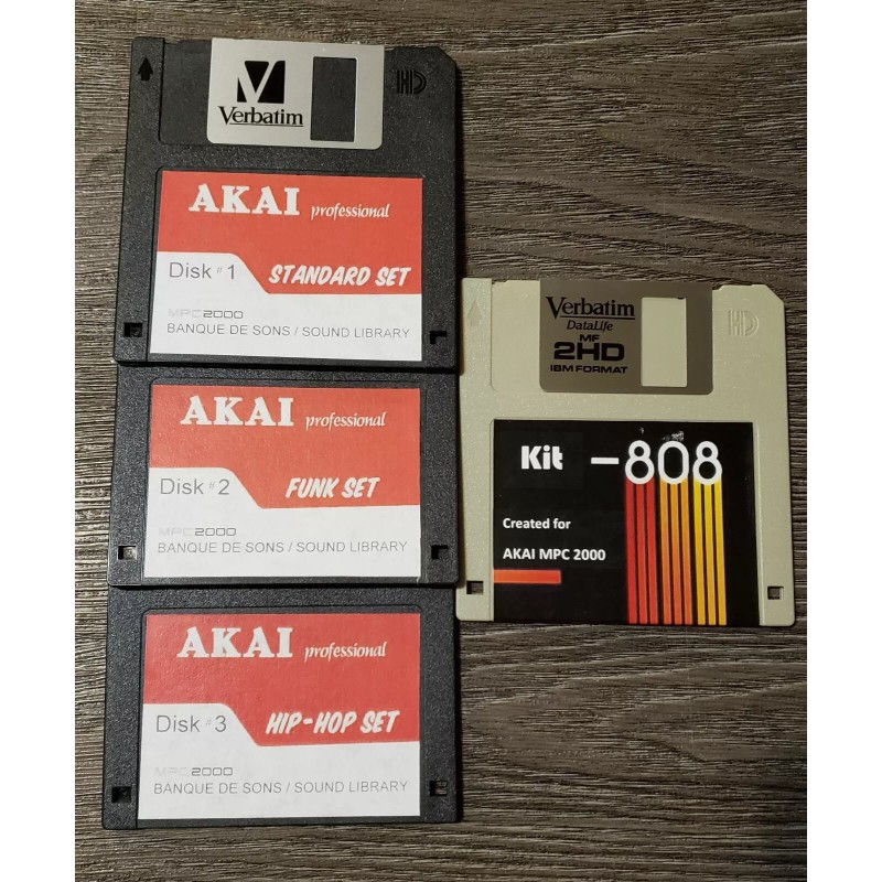 AKAI MPC 2000/MPC 2000XL 3 AKAI SOUND DISKS + 808