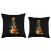 Ukulele Streetart Hawaiian Music Throw Pillow