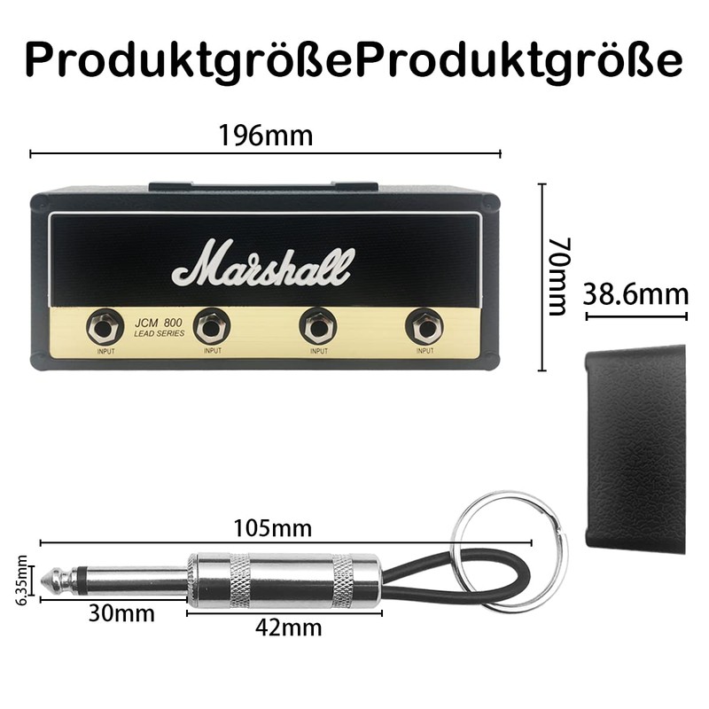 Hedallo For Marshall Key Holder Wall Mounted, Jack II Rack