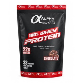 ALPHA LABS SUPPLEMENTS - Alpha Labs 100% Whey Protein 1 kg, 33 Porciones (Chocolate) - 1 kg - Top Quality
