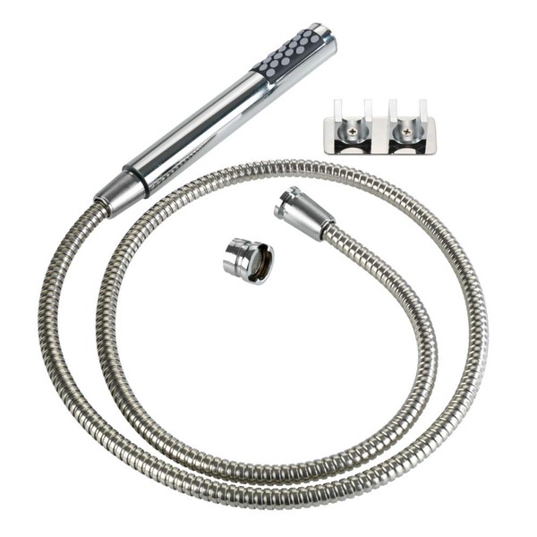 Wenko Wash Basin Shower with Dual Hooks, Glossy Chrome