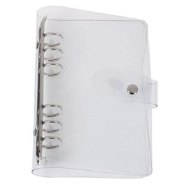 Personal Notebook, Transparent Binder, A5, 6 Holes, Notebook Cover, Personal Notebook, PVC, Keyed Notebook, Diary, Ring, Binder, Clear Pocket (A6)