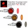 Unbranded 2X Chrome Motorcycle LED Turn Signals RED Light Brake