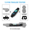 Qiping 13 Pin Trailer Light Tester 12V/24V Wiring Diagnostic Tester