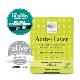 NEW NORDIC NEW NORDIC Active Liver 30-Day Supply, Daily Liver Supplement, Milk Thistle, Artichoke & Turmeric, 30 Tablets (Pack of 1)