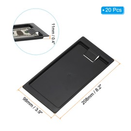 PATIKIL Check Holders, 20 Pack Black Plastic Tip Trays, Restaurant Check Presenters, Guest Receipt Holder Tray for Bars, Hotels, Dining, Catering Business, Cash, 8.2 x 3.9 x 0.4"