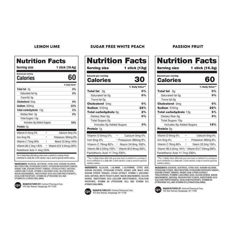 Earth's Splendor Electrolytes Powder Packets Variety - Hydration Sticks with