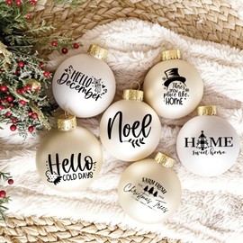 56Pcs Christmas Words Rub on Transfers for Crafts Vinyl Christmas Word Ornament Sticker Decals for Glass Jars Ball Bottle Wood Wall Decor (joy56)