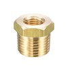 sourcing map Brass Pipe Fitting Reducer Adapter 1/2" NPT Male