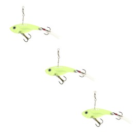 Orurdo Fishing Tackle Proven Explosion Fishing Color Special Lure Set of 3, 2.2 inches (5.5 cm), 0.4 oz (12.5 g), Luminous Metal Vibe for Target Fish (Sea Bass, Flounder, Chinu, Bora, Tailfish,