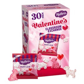MOTHER'S Limited Batch Puppy Love Frosted Cookies 30 count box of 0.5oz bags, Valentine's Classroom Exchange - 15oz / 425g