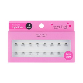 CCAMBBAK Original Light/Thick Eyelashes (9mm Light (Black), 3Point)
