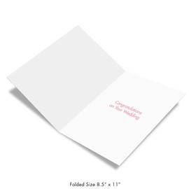 WATERCOLOR CAKE - Big and Stylish Congratulations Wedding Greeting Card w/ Envelope Creative and Pretty Marriage Appreciation Card 8.5 x 11 Inch J2984FWDG