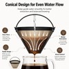 1 reusable permanent coffee filter #4 conical, suitable for 8-12