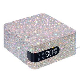 CHRISTINE SHELLY UV LED 96W Nail Lamp Professional Nail Dryer Sparkly Gel Polish Light with 4 Timer Setting Quick Dry Curing Lamp with Display Auto Sensor for Salon & Home White Diamond