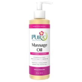 PURA 1st Wellness Professional Vitamin Therapy Massage Oil, 8oz, Pura Wellness Massage Oil, Professional Deep Tissue Therapy, Unscented Oil for Physical Recovery