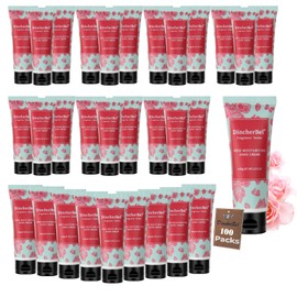 DincherBel 100 Pack Rose Moisturizing Hand Cream Set - Travel Size Non-Greasy Hand Lotion Set for Dry Skin, Instant Hydrating Hand Care for Women, 1.0 oz/30 ml