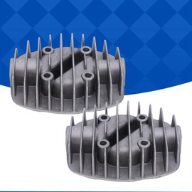 Double Cylinder Head, 2Pcs Durable Cast Aluminum Material Air Compressor Cylinder Head, for Air Compressor Cylinder Head Cylinder Head