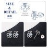 INFINIONLY Elegant Four Leaf Clover Earrings Studs, 925 Silver Earrings