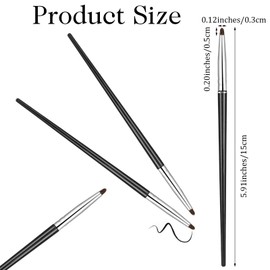 6PCS Ultra Fine Soft Sable Eyeliner Brushes, Makeup Tools, Synthetic Bristles Eyeliner Makeup Tool, Pointed Brush, Cosmetic Liner Wands for Eyes Make up Tools