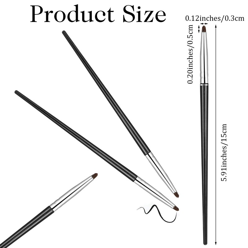 6PCS Ultra Fine Soft Sable Eyeliner Brushes, Makeup Tools, Synthetic
