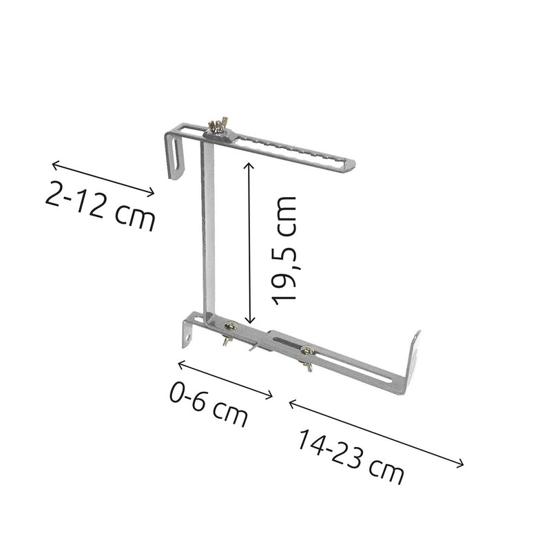 bellissa 2 pieces (1 pair) flower box brackets, hooks for