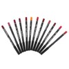 Lápiz Delineador de Labios Mate Negro 12 Piezas de Madera