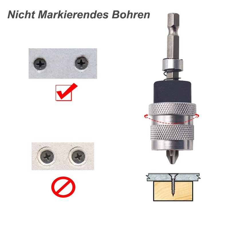 Saipor Magnetic Drywall Bit Holder with S2 Screwdriver Bits 1/4