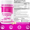 Magnesium Glycinate 500mg with High-Potency Vitamin D3 10,000 IU &