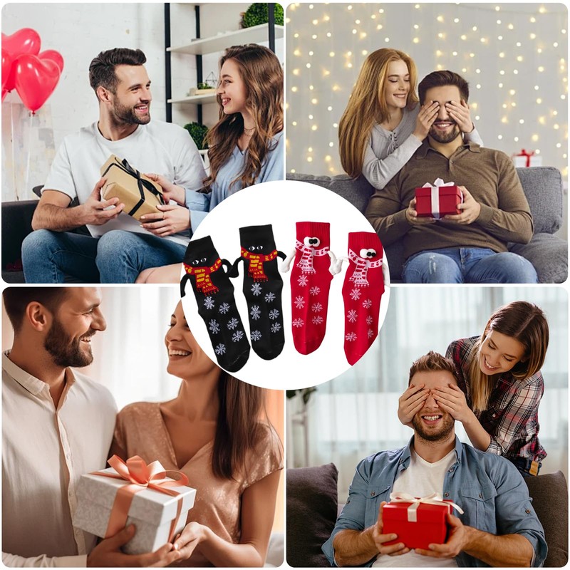 2 Pairs of Christmas Socks, Cuddly Christmas Socks, Funny, Christmas